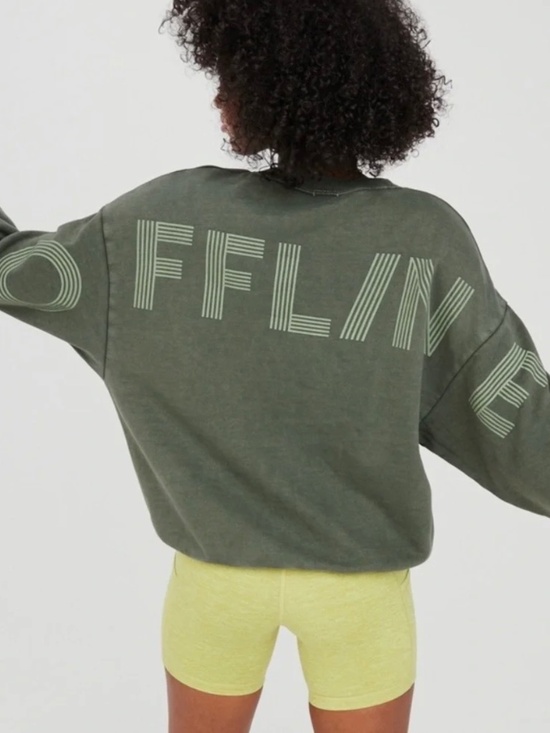 Offline Tops - Offline by Aerie Olive Green Sweatshirt